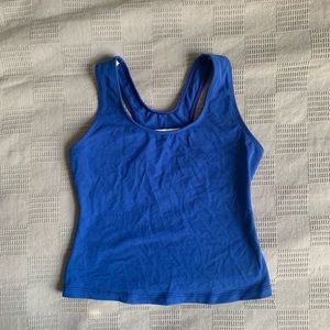 Vintage blue racer back tank top